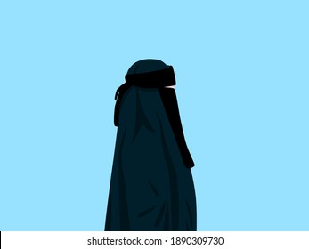 Muslim woman with niqab style