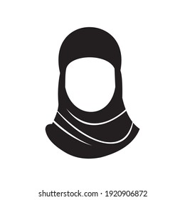 muslim Woman stylized vector symbol. Icon Isolated on White Background