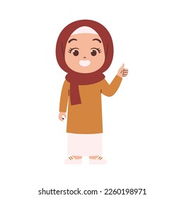 Muslim Woman Wear hijab illustration