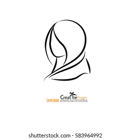 muslim woman.vector illustration.