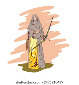 Muslim women practice archery for sport