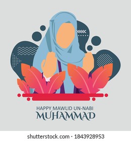 muslim women pray for mawlid