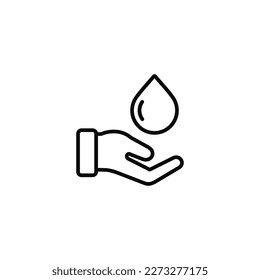 Muslim wudhu line icon isolated on white background