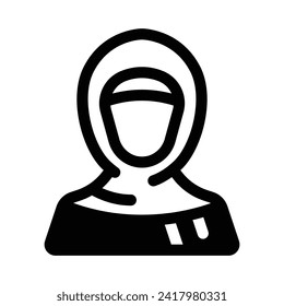 Icono de glifo de Muslimah - Icono único, vector