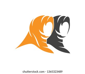 Muslimah hijab icon vector design illustration