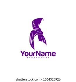 Muslimah Hijab Logo Design Vector. Hijab Logo Template. Icon Symbol. Illustration