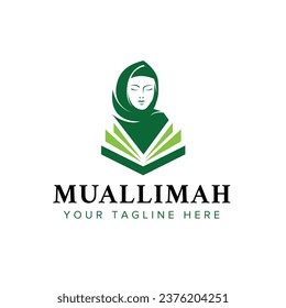 Muslimah Hijab Logo Design Vector. Hijab Logo Template. Icon Symbol. Illustration