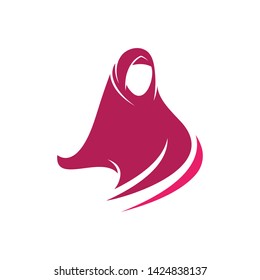 Muslimah hijab Logo template vector illustration design