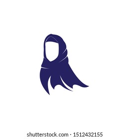 Muslimah hijab Logo template vector illustration design