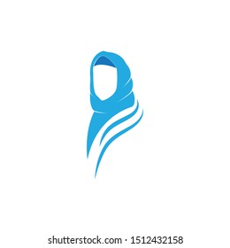 Muslimah hijab Logo template vector illustration design