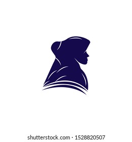 Muslimah hijab Logo template vector illustration design

