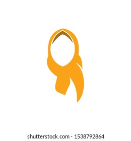 Muslimah hijab Logo template vector illustration design