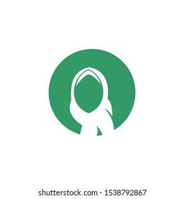 Muslimah hijab Logo template vector illustration design