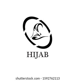 Muslimah hijab Logo template vector illustration design