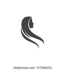 Muslimah hijab Logo template vector illustration design