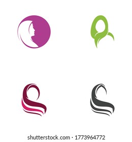 Muslimah hijab Logo template vector illustration design