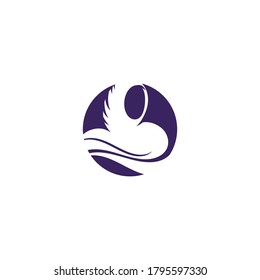 Muslimah hijab Logo template vector illustration design