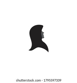 Muslimah hijab Logo template vector illustration design