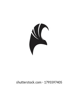 Modelo de logotipo de hijab de Muslimah Diseño de ilustraciones vectoriales