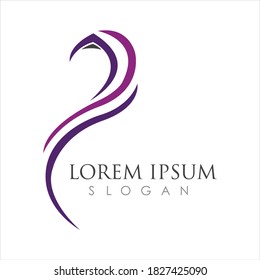 Muslimah hijab Logo template vector illustration design