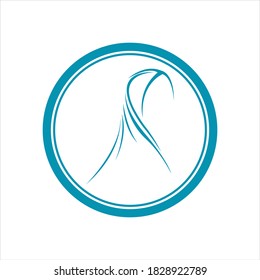 Muslimah hijab Logo template vector illustration design