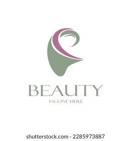 plantilla de logotipo de muslimah hijab ilustración vectorial