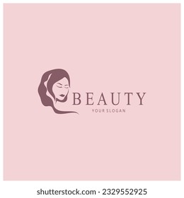 muslimah hijab logo template vector illustration design-vector