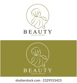 plantilla de logotipo de muslimah hijab ilustración vectorial