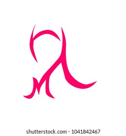 muslimah with jilbab, has mean great women logo icon