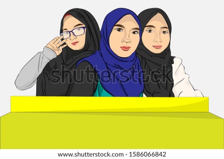 Muslimah Lady illustration  vector