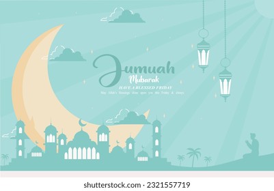 muslims Celebrating friday and hoping the bless