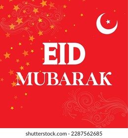 Muslims Eid Mubarak Festival Celebration Card .