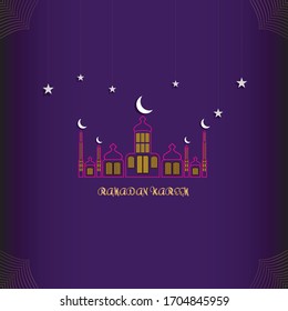 Muslims Ramadan Kareem Poster Design and Typography