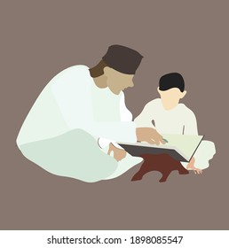 muslims teach a muslim kid to read quran