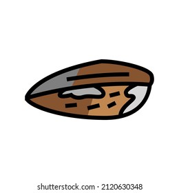 vector de icono de color de la cubierta cerrada del mejillón. el mejillón cerró el cartel de la concha. ilustración de símbolo aislado
