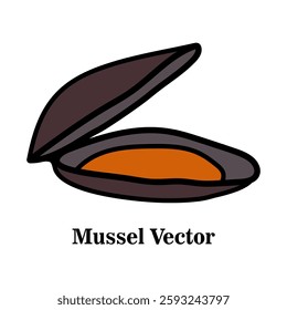 mussel design vector icon flat modern illustration