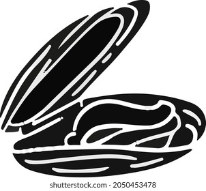 mussel dish sea food vector art