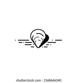 Mussel food vector symbol design