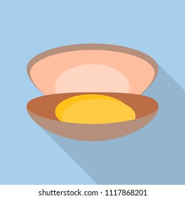 Mussel icon. Flat illustration of mussel vector icon for web design