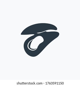 Mussel icon isolated on clean background. Mussel icon concept drawing icon in modern style. Vector illustration for your web mobile logo app UI design.