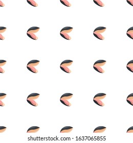 mussel icon pattern seamless isolated on white background. Editable flat mussel icon. mussel icon pattern for web and mobile.
