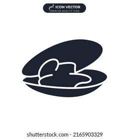 mussel icon symbol template for graphic and web design collection logo vector illustration