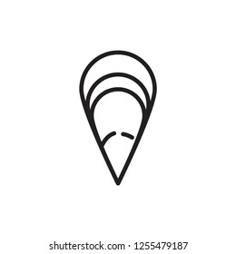 mussel icon vector design line style