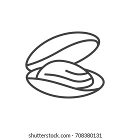 Mussel Seafood Line Icon.