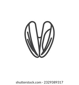 Mussel shell line icon. linear style sign for mobile concept and web design. Mussel Seafood outline vector icon. Symbol, logo illustration. Vector graphics