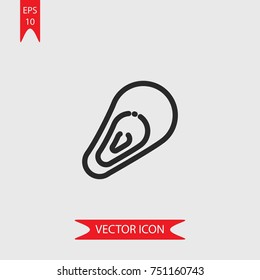 Mussel vector icon, illustration symbol
