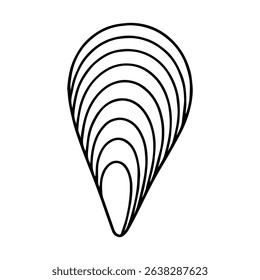 mussel vector realistic line icon on white background
Vector line icon animal, wildlife