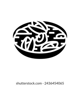 mussels broth sea cuisine glyph icon vector. mussels broth sea cuisine sign. isolated symbol illustration
