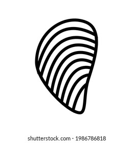 mussels ocean line icon vector. mussels ocean sign. isolated contour symbol black illustration