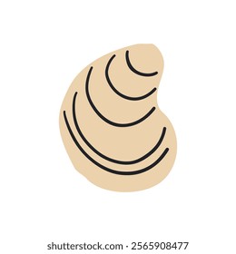 mussels vector illustration isolated on a white background , sea food ,asian food italian or spanish . Hand drawn illustration .